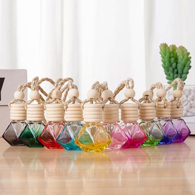 Auto Aromatherapy Fragrance Pendent Bottle Perfume Diffuser Automotive Decoration Car Hanging Glass Bottle Empty Perfume