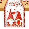 Merry Christmas Table Runner Snowman Pattern Table Cloth Reusable Xmas Table Decor