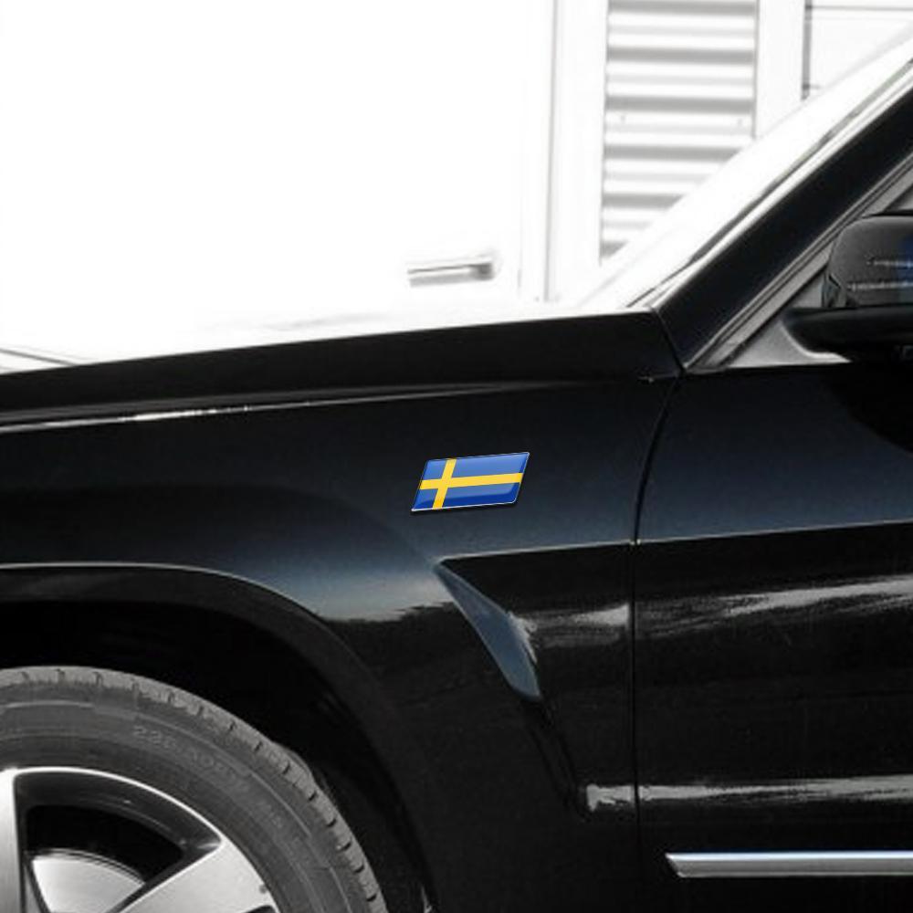 Car Front Grille Badge Body Trunk Sticker Decoration Australia Poland Germany Turkey America Italy Spain Sweden Switzerland Flag