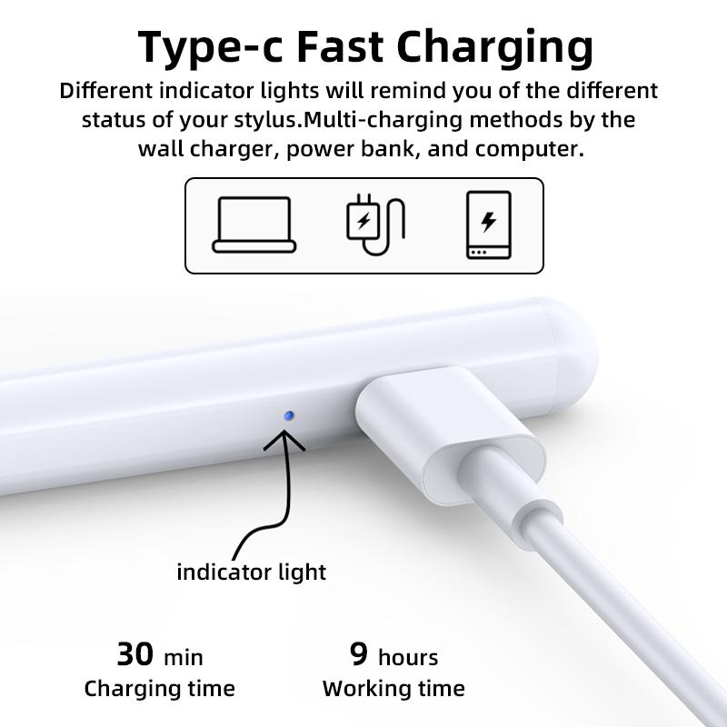 Active for Android Ipad Tablet Phone Fast Charge Universal Stylus Pencil Writing Rechargeable Touch Screen Pen