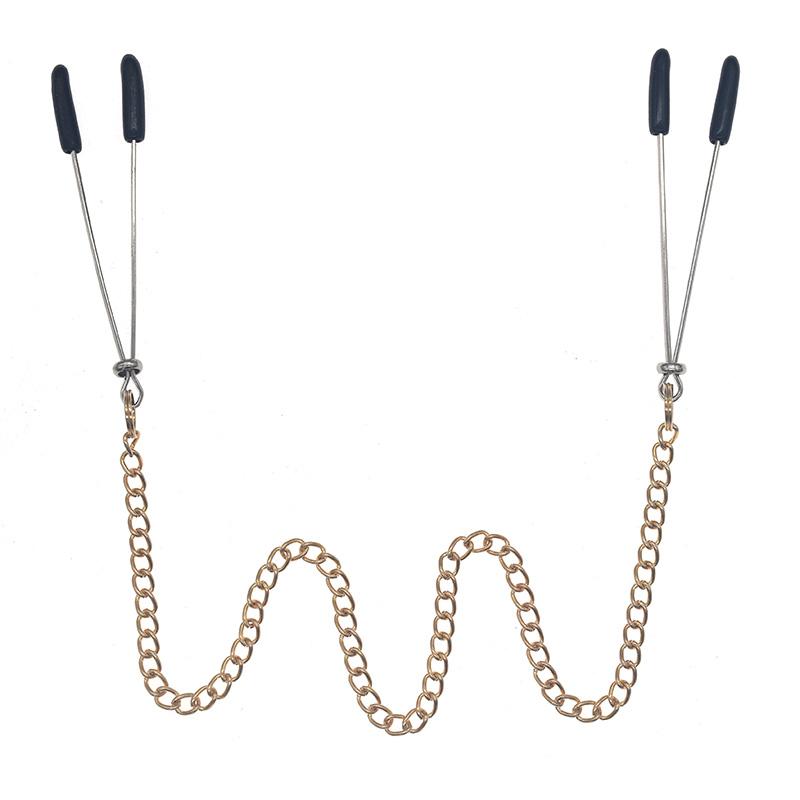 Metal Nipple Clamps With Chain Clips Flirting Teasing Sex Bondage Kit Slave Clamp Clip Adult Bdsm Toys Exotic