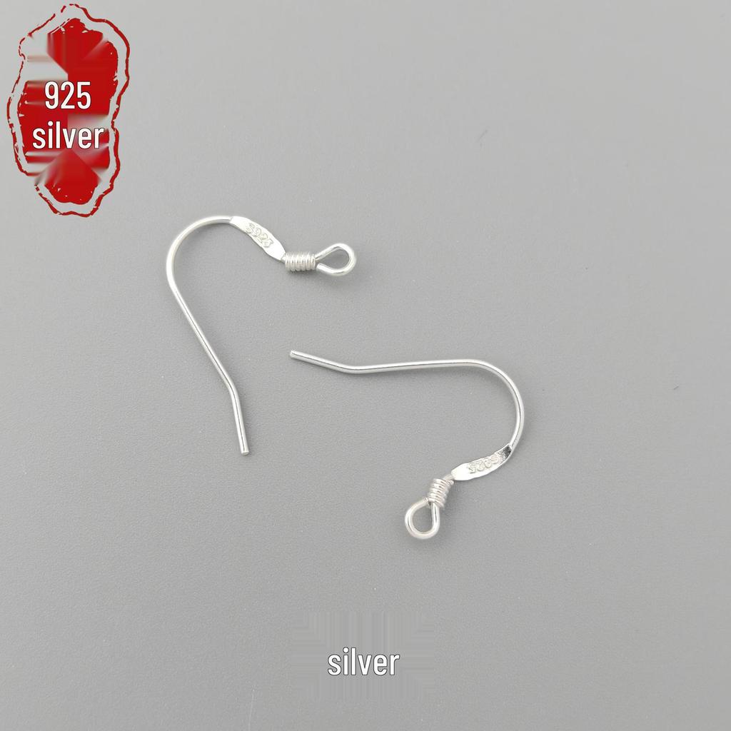 Ganci per Orecchini Fai da Te in Argento Sterling S925 Stile Cinese - Ornamenti Fatti a Mano in Stile Nazionale
