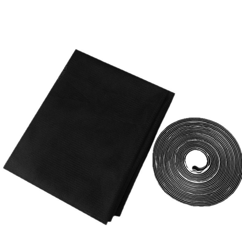 DIY Mückensicheres Fliegengitter: Selbstklebendes Polyester - Schwarz, Weiß, Grau. Einfache Klettverschluss-Installation für den Heimgebrauch.