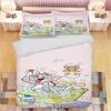 Tom and Jerry Anime Home Bedroom Comforte Nordic Polyester Material Suitable for Children and Adults 3-piece Set