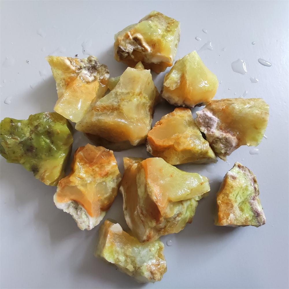 Diffusore di pietra opale verde naturale Olii Pietra grezza Roccia minerale Campione Reiki Guarigione Pietra grezza Raccolta Decorazione per la casa Pietra