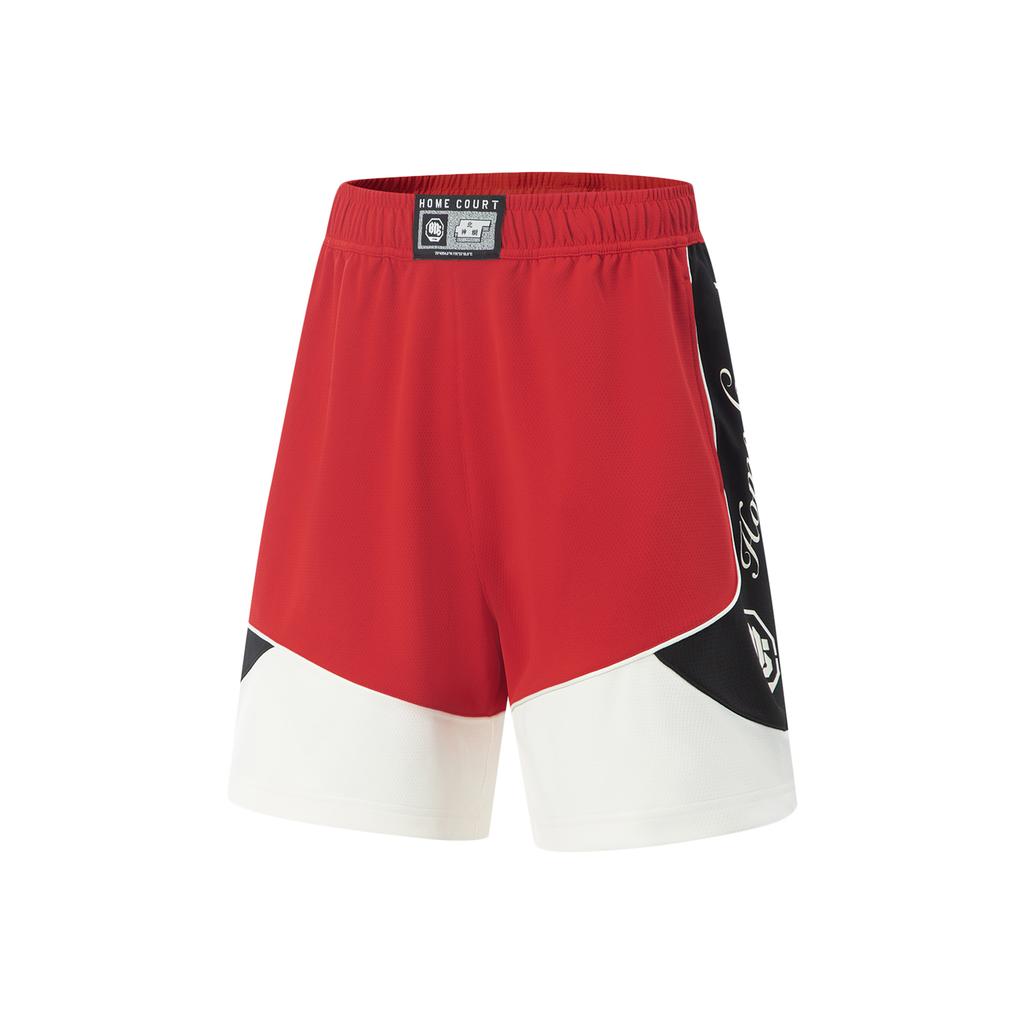 Li Ning Bad Five Quick-Dry Cool Loose Fashion Versatile Casual Basketball Game Shorts Men Shorts Honor-Red AAPV133-2