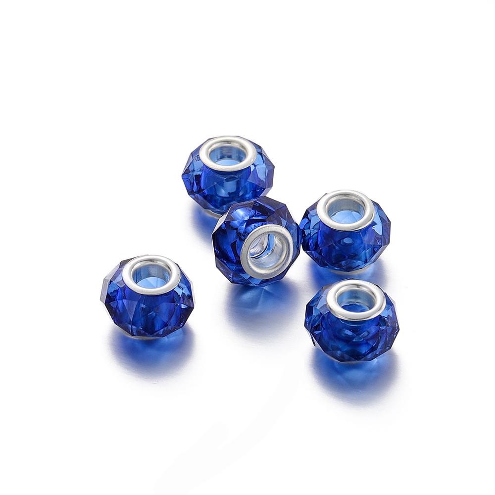 5Pcs 9-14mm Big Hole Halo Dyein Round Plastic Acrylic ABS Lmitation Pearl Beads Charm Loose Counter Jewelry Findings Making