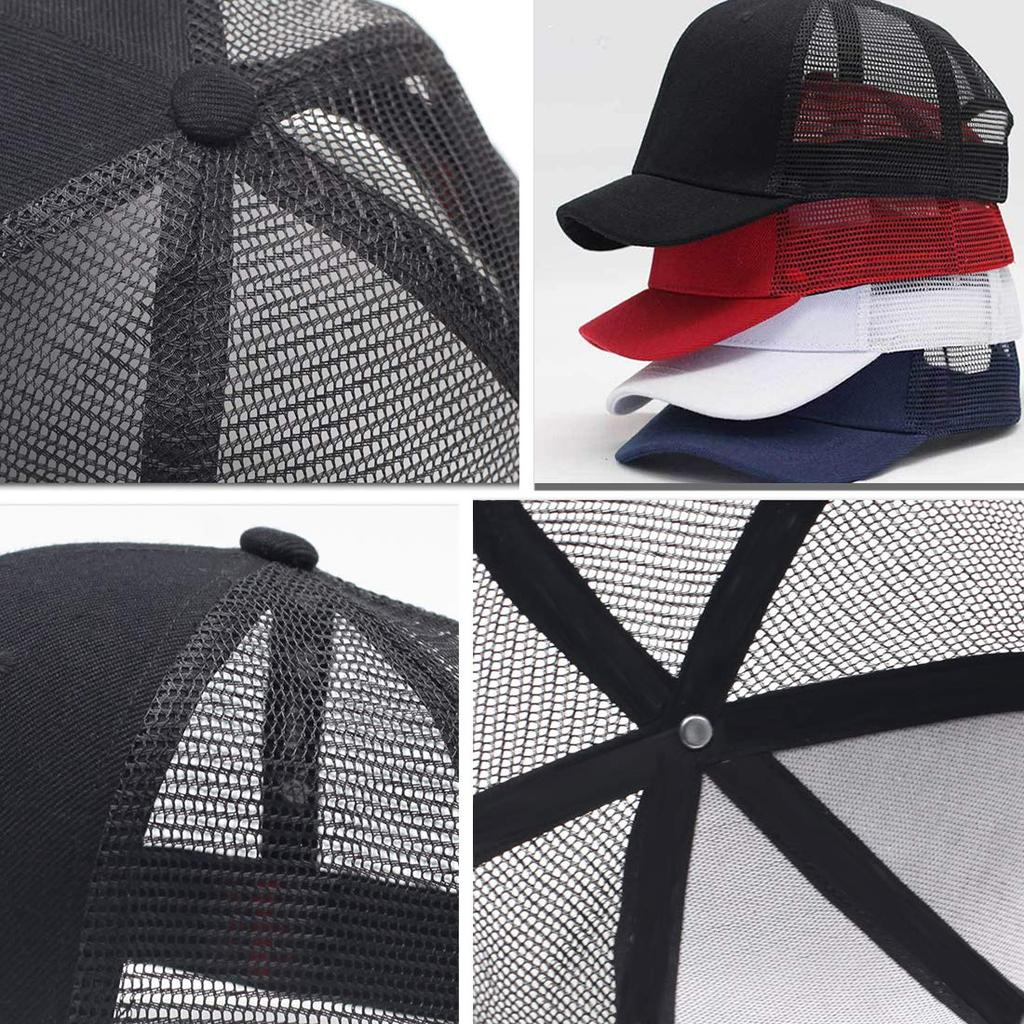 Spargel Short Brim Mesh Plus Sizes to UV Protection Cap, Men's, (Up 65cm), Spring, Summer, Autumn, Women's, (Red, XL)