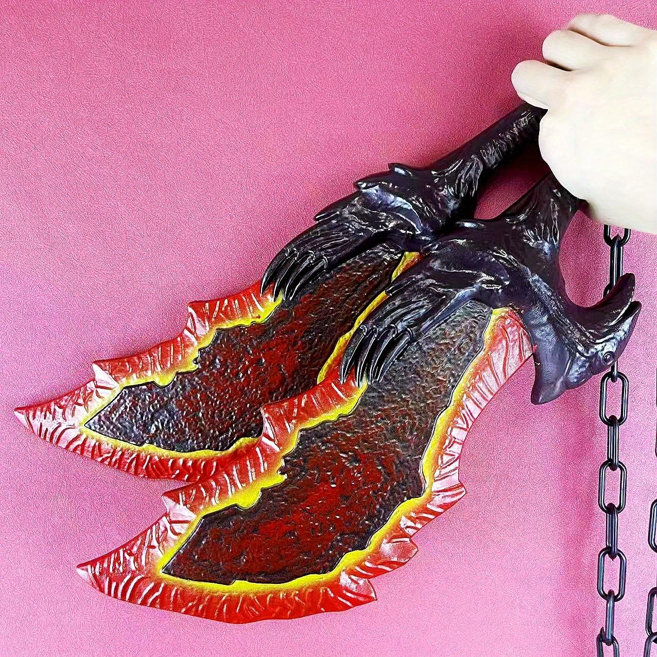 45cm PU Kratos Katana God of War 4 Chaos Cosplay Prop Damascus Sword Real Dimension Japanese Katana Athena Original Samurai Sabre Toy