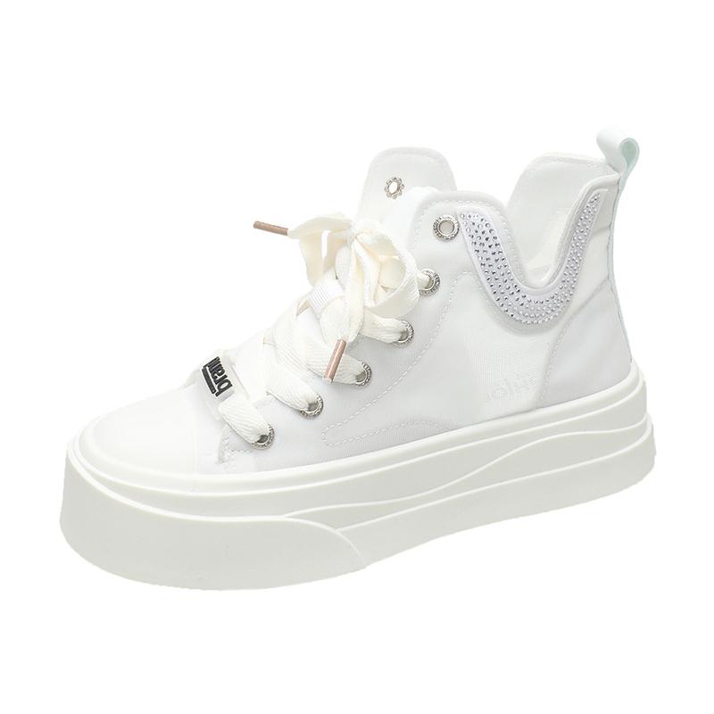 

Модные женские сетчатые кроссовки на толстой подошве Модные вулканизированные туфли Женские кроссовки Женские высокие повседневные туфли 35 белый