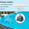 3Set Universal Swimming Pool Ladder Steps Replacement,19.6" Heavy-Duty Molded Plastic Pool Ladder Rung Step With Stainless Steel