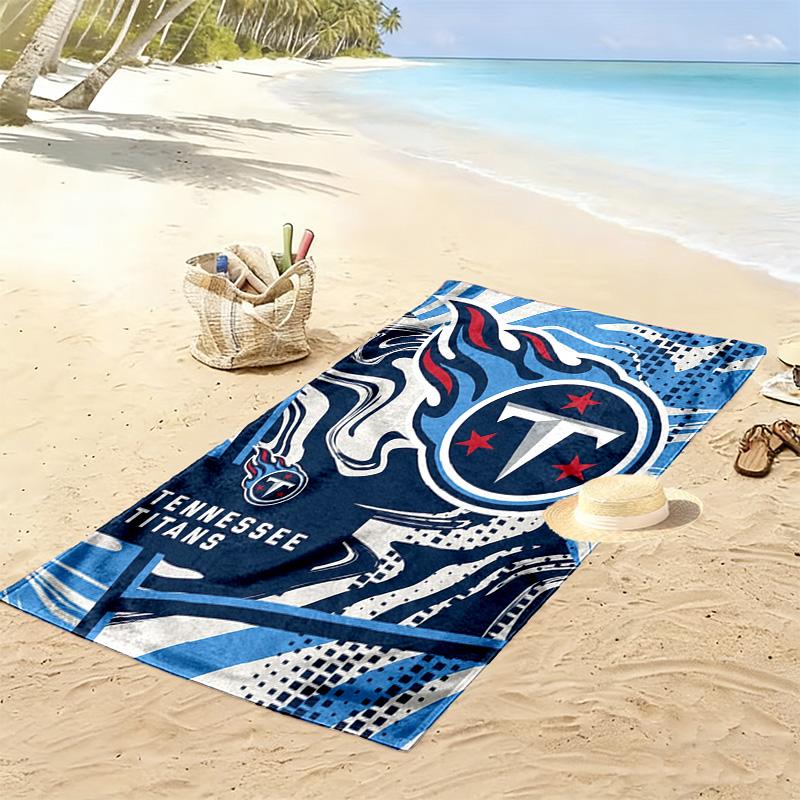 Tennessee Titans Print Beach Towel, Large Soft Quick Dry Towel for Beach Camping Swimming