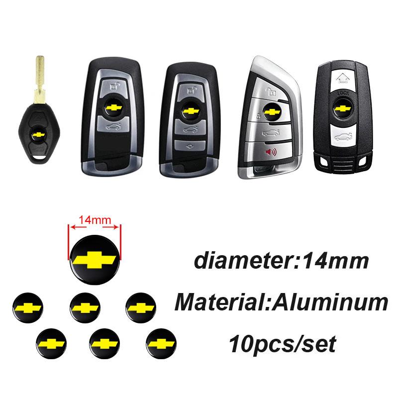 Car Key Emblem Stickers Auto Control Key Logo Accessories for Chevrolet Spark Captiva Camaro Lova Aveo Auto Rear View Mirror Sun Visor Eyebrow Rainy