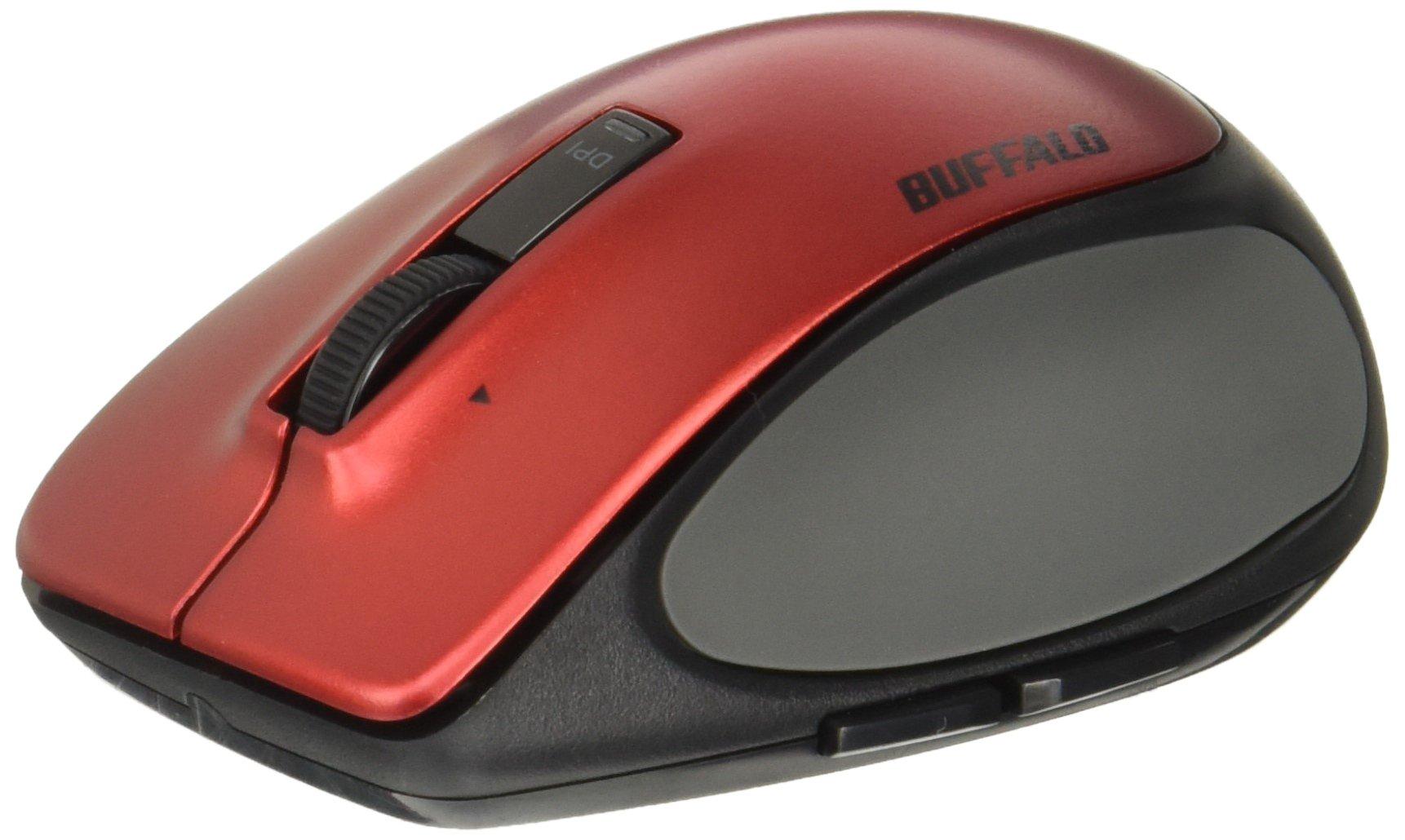 

Buffalo Bluetooth BlueLED Premium Fit BSMBB505SRD Mouse, Small, Red,