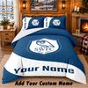 Sheffield Wednesday FC Pattern Bedding 3Pcs Set Custom Name, Bed Sheet And Pillowcases For Home Bedroom