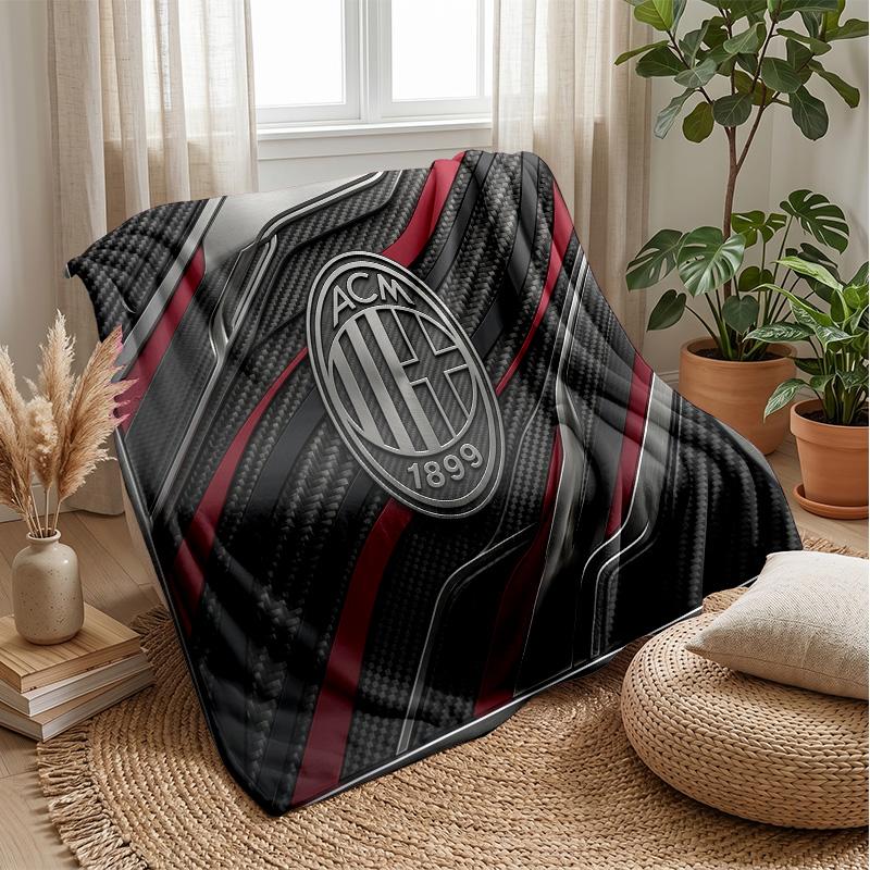 AC Milan Theme blanket Soft Flannel Blanket Plush Throw Blanket Cozy Sofa Bed Blanket for Home Decor