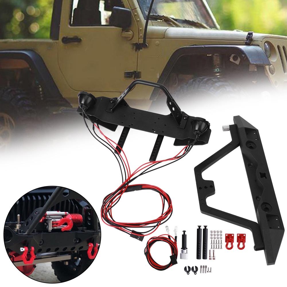 

Front Rear Bumper with LED Light Fit for TRX4 SCX10 90046 1/10 RC Car Model