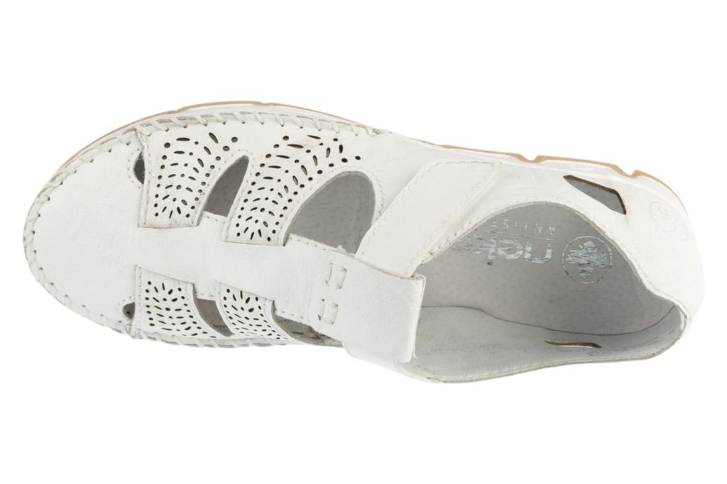 Rieker Shoes 49958, Womens white Half shoes