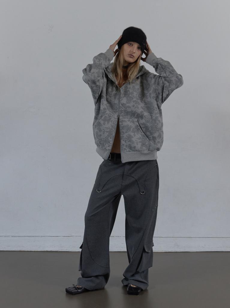 SETUP-EXE Western Studded Slacks / Charcoal