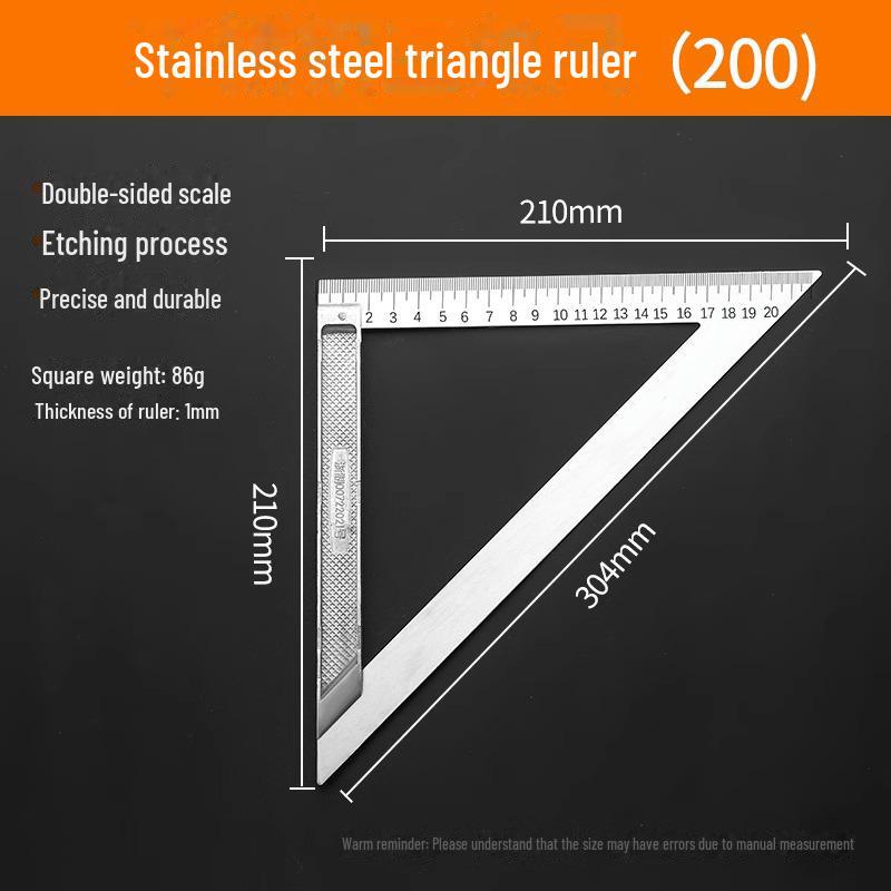 90° Aluminiumlegierung Edelstahl Winkelmesser - L-Form, Verdickt 300mm für Holzbearbeitung