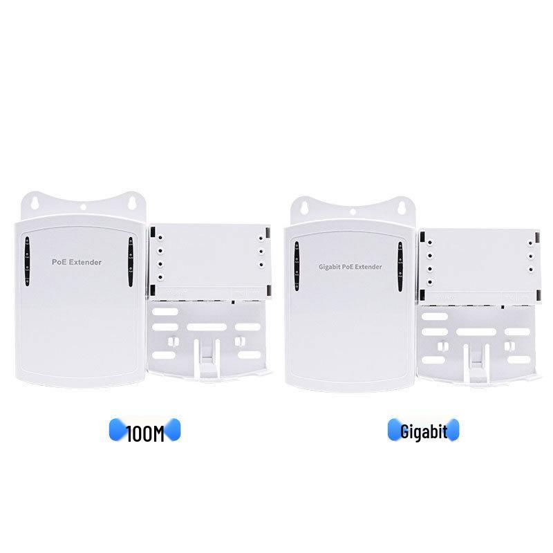 National Standard Outdoor POE Extender - One-to-Four Network Signal Repeater with Cascade Feature.