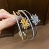 Double-Layer Zircon Flower Open Bangle – Elegant, Versatile Light Luxury Bracelet