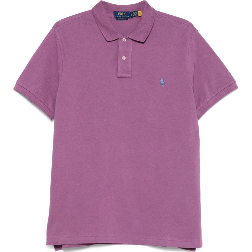 Polo Ralph Lauren Logo Embroidered Straight Fit Short Sleeve Polo Shirt Men tops Lavender 710680784-409