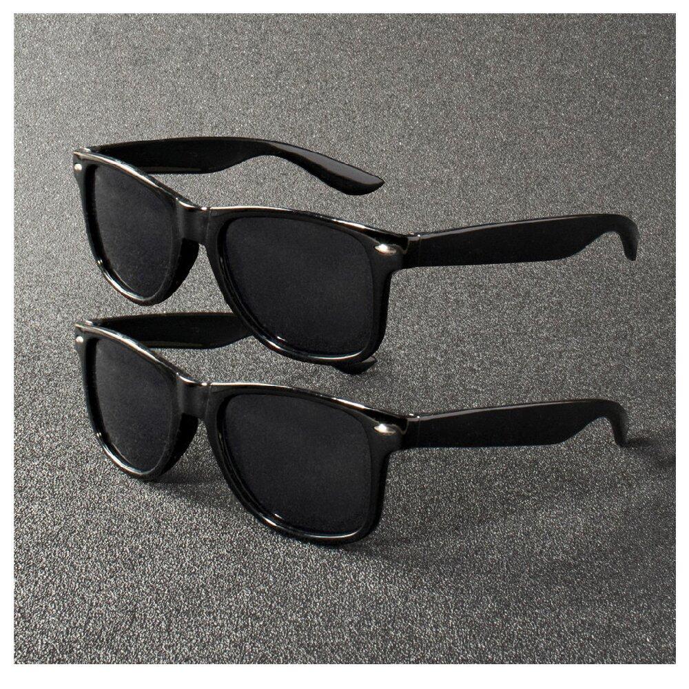 10PCS Classic Black Square Fashion Glasses with Bolt Decoration For Party Pography Wedding Birthday Graduation Hiking