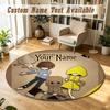 Little Nightmares Six Mono Personalized Round Rug Support Custom Name, Soft Home Decor Mat