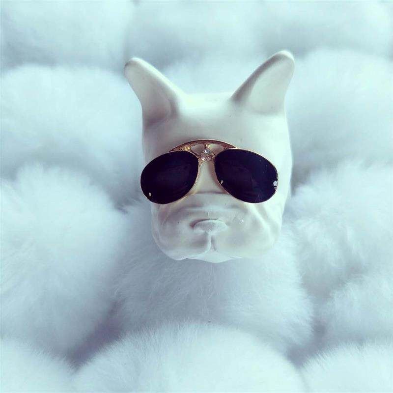 Creative Car Accessories Car Fragrance Diffuser Stone Dog Head Car Air Freshener Clip for the Year of the Dog Gift