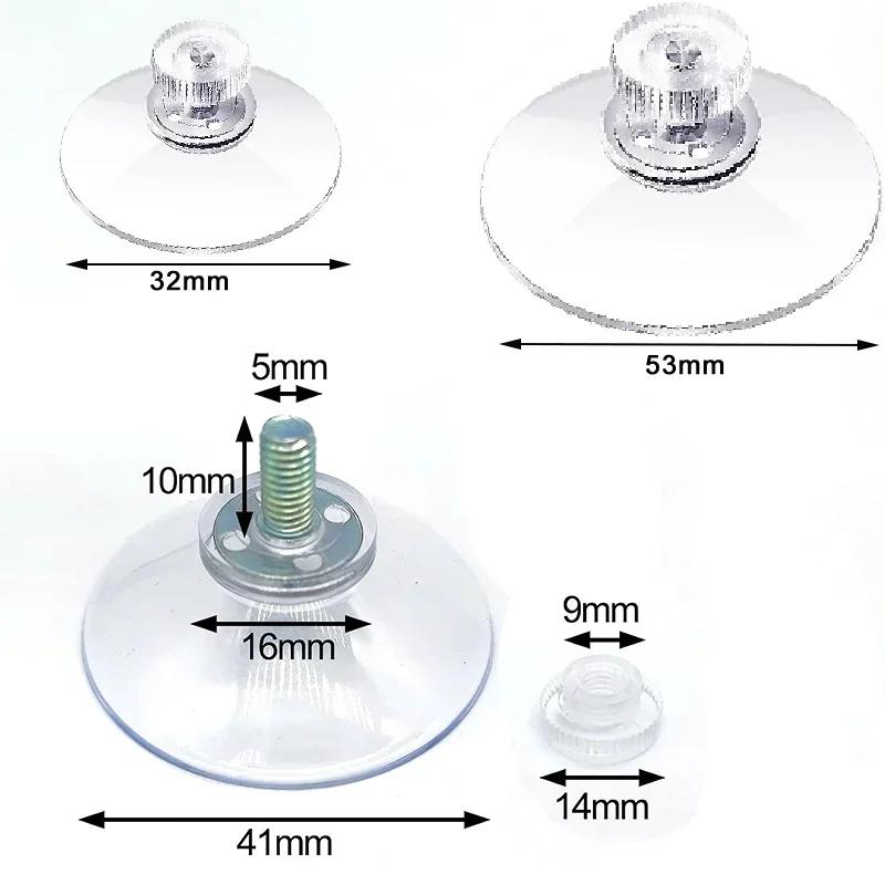 1 Stück Saugknapfhaken mit Schraubmutter 40 mm Klare Saugnäpfe Stark haftender Saughalter für Autoglas Badezimmerwand Tür
