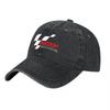 Cappellino da Baseball in Cotone Lavato Logo Motogp Nero Unisex Regolabile con Iconico Design a Bandiera a Scacchi per Appassionati di Motorsport