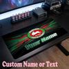 South Sydney Rabbitohs Customized Name Text Mouse Pad, Large Desk Mouse Mat Personalized Home Office Present
