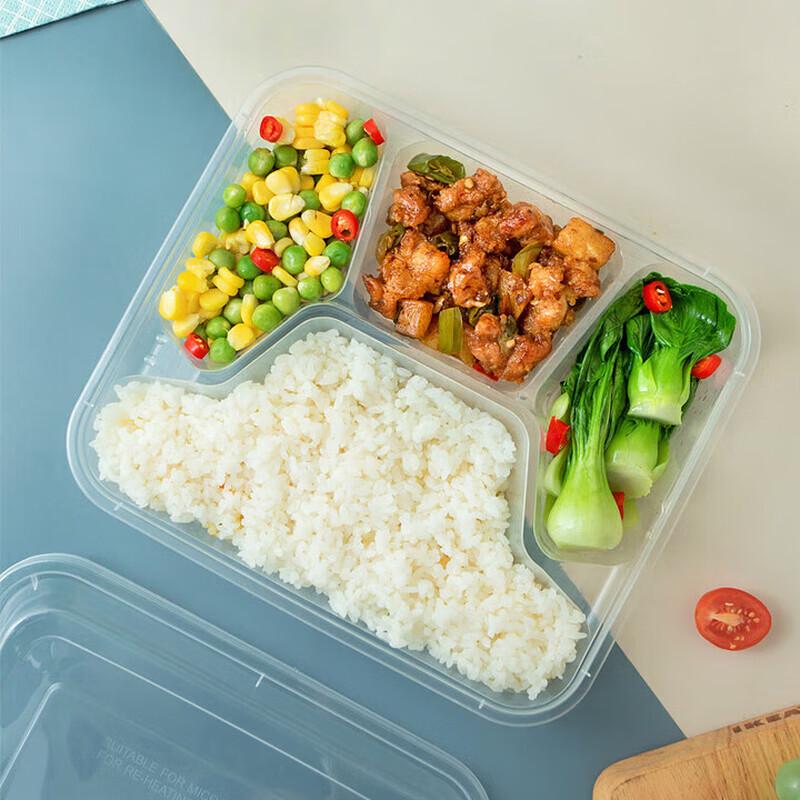 ZLIII Disposable 4-Compartment Microwavable Lunch Box Sets