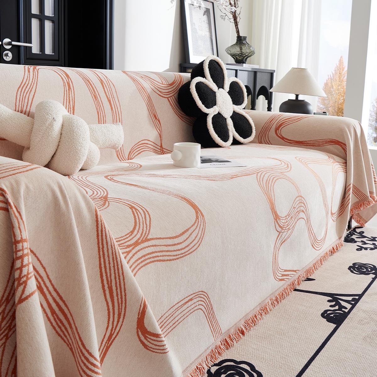 

Полотенце из синели для французского дивана, универсальное пылезащитное универсальное одеяло на спинку дивана Four Seasons 180*130cm