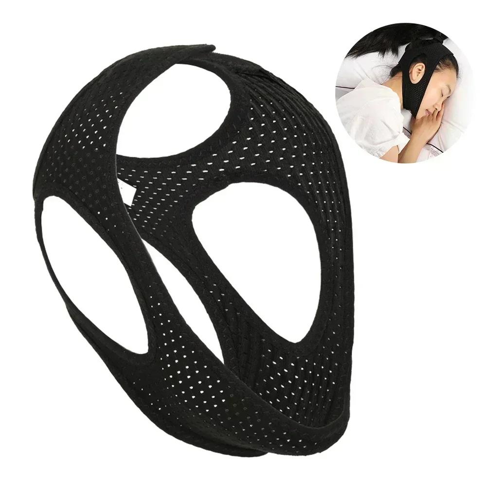 Anti Snoring Sleeping Chin Strap Best Stop Snoring Device Adjustable Snore Reduction Belt Sleep Aids Chin Strips Belt for Unisex