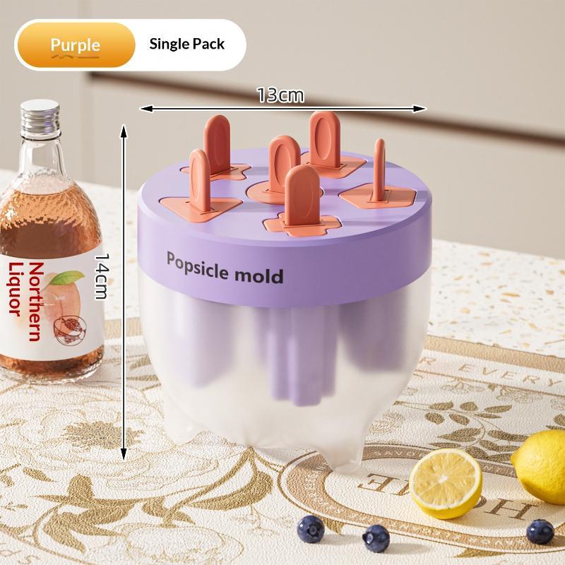 Food Grade Popsicle Mold With 6 Cavities Easy Release For Homemade Summer Ice Lollies For Kids And Family