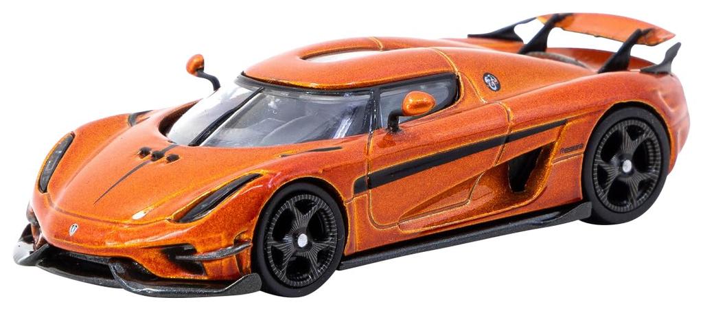 Speedmaster Japan TARMACWORKS Koenigsegg Regera Orange Stripes Finished Model 1/64 Metallic/Black T64G-TL017-OR