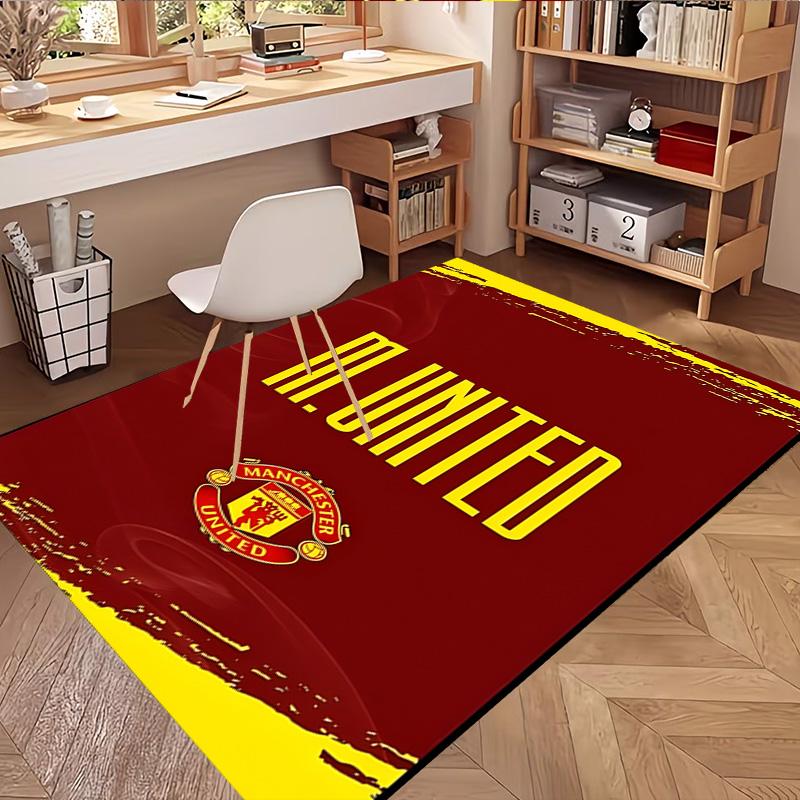 Manchester United F.C Print Rug, Washable Floor Carpet, For Entryway Dorm Laundry Room Office Study, Home Decor Birthday Christmas Gift