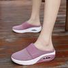 Mocassini a punta chiusa in rete da donna taglie forti, design slip-on senza tallone con morbido materiale in rete per un facile uso quotidiano casual