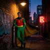 Teen Titans Robin Cosplay Costume With Spandex Material For Halloween And Stage Performances