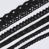 5 Yard Schwarz DIY Band Blume Baumwolle Spitzenbesatz Nähen Kleid Rock Kunsthandwerk Dekoration