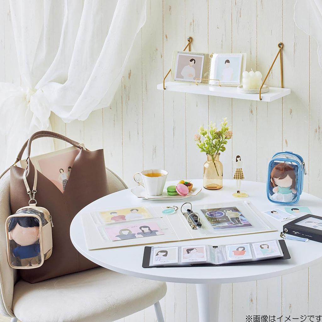 LIHIT LAB Myfa Oshikatsu Plush Toy Decoration Box Pouch Powder Blue A3306-14