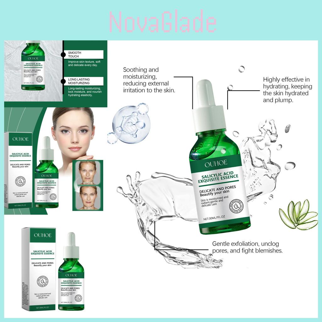 Ouhoe Water-based Salicylic Acid Pore Tightening Serum For Gentle Blackhead Removal And Skin Brightening