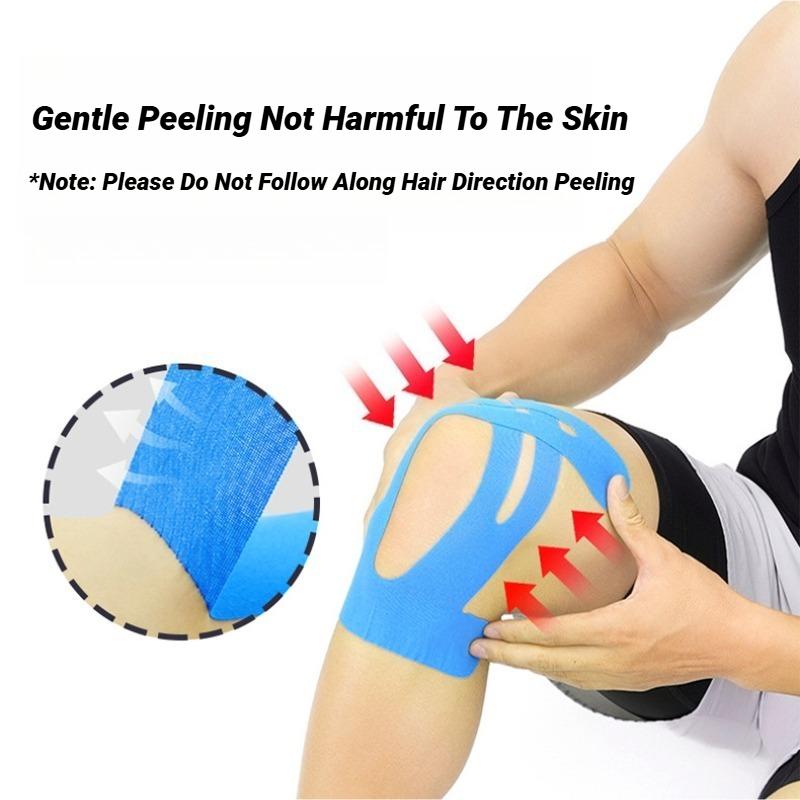 Athletic Kinesiology Tape Waterproof Elastic Breathable Knee Support For Running Riding Stability Pain Relief