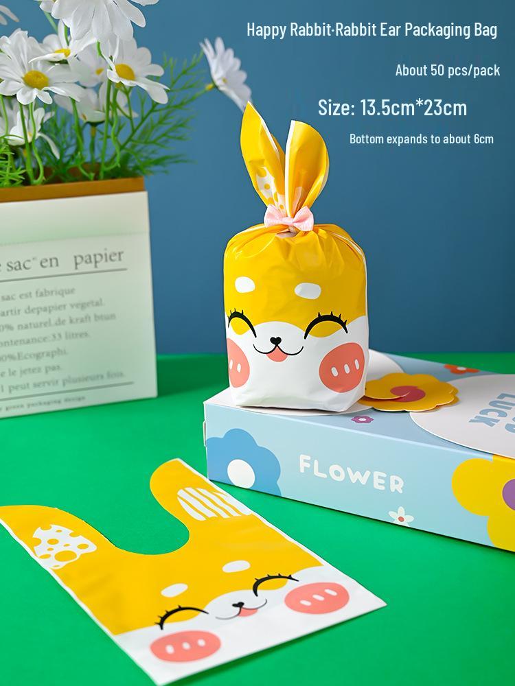 Cute Rabbit Ears Gift Bag for Candy, Cookies & Snacks