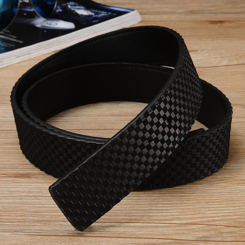 

Men s Genuine Leather Business Belt with Smooth Buckle - Versatile and Stylish, 3.8cm Waist Belt 110 cm чёрный