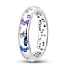 Rings 925 Silver Star Moon Colorful Sparkling Zircon Simple Rings For Women Exquisite Wedding Engagement Birthday Jewelry Gifts