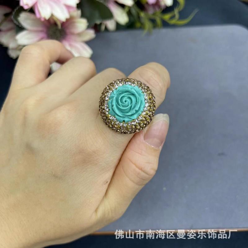 Handcrafted Ceramic Blue Pine Rose Jewelry Set With Shell Inlay Women Earrings Necklace Bracelet