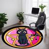 1pc Sailor Moon Cat Office Round Area Rug,  Under Office Chairs Bedroom Living Room Home Decor A0926165